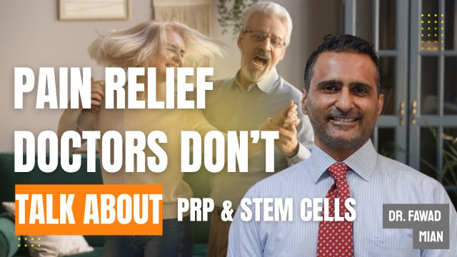Pain relief doctors don't talk about PRP & stem cells. by DR. Fawad Mian of Ascend Regenerative in Denville, NJ
