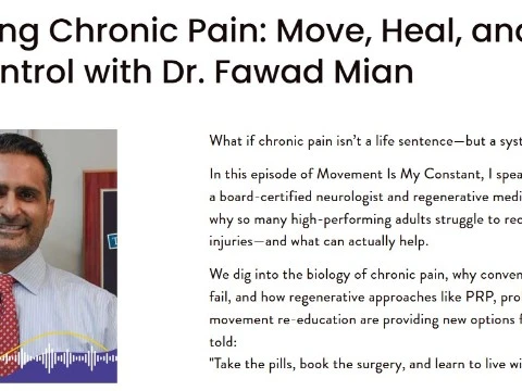 Redefining Chronic Pain: Move, Heal, and Take Back Control with Dr. Fawad Mian of Ascend Regenerative in Denville, NJ